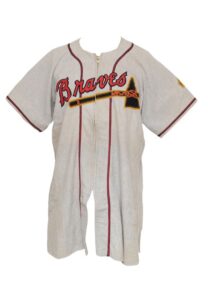 1950 Boston Braves Salesman Sample Road Flannel Jersey