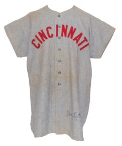 1950 Danny Litwhiler Cincinnati Reds Game-Used & Autographed Road Flannel Jersey