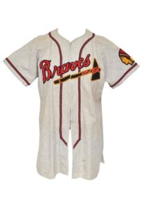 1950 Del Crandall Boston Braves Game-Used Road Flannel Jersey