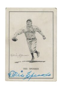 1950 Tris Speaker B.E. Callahan Autographed Card