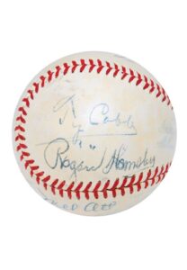 1950’s Hall of Famers Alumni Autographed Baseball with Cobb, Ott, Hornsby, Sisler & Others