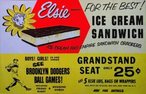 1950s Lot of Original Elsie the Cow Brooklyn Dodgers Advertisements