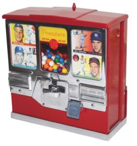 1950’s Oak Premiere Baseball Card & Gumball Vending Machine