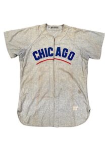 1951 Frank Hiller Chicago Cubs Game-Used Road Flannel Jersey