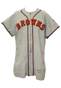 1951 Frank Saucier St. Louis Browns Game-Used Road Flannel Jersey