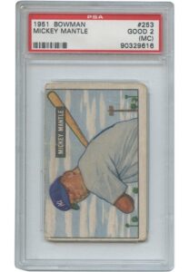 1951 Mickey Mantle Bowman #253 Rookie Card