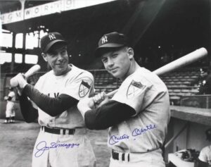 1951 Mickey Mantle & Joe DiMaggio Autographed 16″ x 20″ Photo