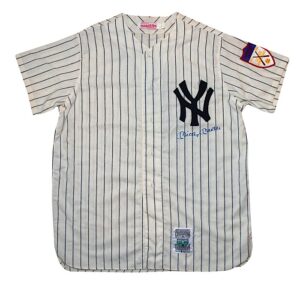 1951 Mickey Mantle NY Yankees Rookie Mitchell & Ness Autographed Home Flannel Jersey