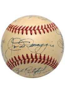 1951 New York Yankees Team-Signed OAL Baseball Including Mantle & DiMaggio