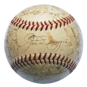 1951 NY Yankees Team Autographed Baseball