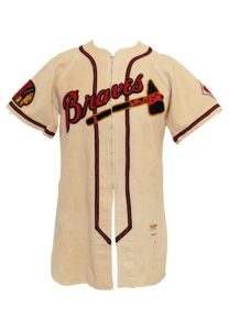 1951 Vern Bickford Boston Braves Game-Used Home Flannel Jersey