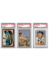 1952, 1953 & 1955 Mickey Mantle Bowman Graded Cards