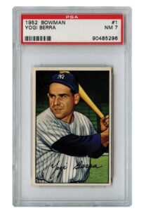 1952 Bowman Yogi Berra Card – PSA/DNA Graded NM 7