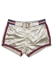 1952 Paul Arizin NBA All-Star Game-Used & Autographed Home Satin Shorts