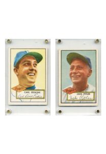 1952 Topps #250 Carl Erskine & #395 Jake Pitler