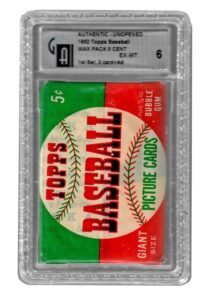 1952 Topps Baseball First Series Unopened Wax Pack