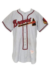 1952 Willard Marshall Boston Braves Game Used & Autographed Flannel Uniform