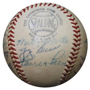 1953 All-Star Team Autographed Baseball With Mantle