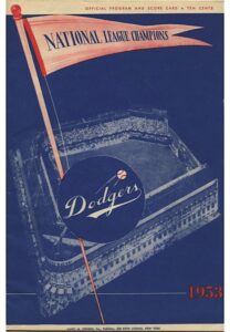 1953 Brooklyn Dodgers Official Game Programs