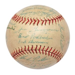 1953 Cincinnati Reds Team Signed Baseball