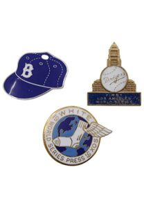 1953 Dodgers, 1959 Dodgers & 1959 White Sox World Series Press Pins