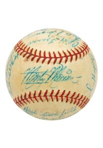 1953 St. Louis Browns Team Autographed Baseball