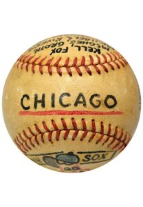 1954 Chicago White Sox Game-Used & Painted OAL Baseball