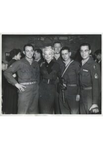 1954 Marilyn Monroe Autographed Photo with United States Soldiers in Korea