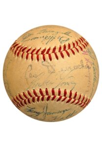 1954 New York Giants Team Signed Baseball