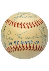 1954 New York Giants Team-Signed ONL Baseball