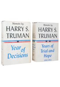 1955-56 President Harry S. Truman Signed Set of Memoirs Hardcover Books