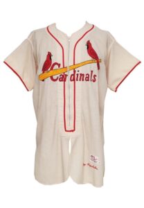 1955 Eldon John “Rip” Repulski St. Louis Cardinals Game-Used Home Flannel Jersey