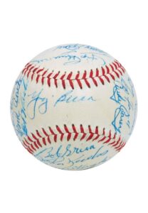 1955 NY Yankees Team Autographed Baseball