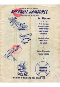 1955 Original Baseball Jamboree Program Autographed by Hodges, Snider & Others