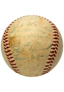 1955 Pittsburgh Pirates Team-Signed ONL Baseball Including Clemente & Jackie Robinson