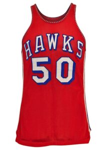 1956-57 “Easy” Ed Macauley St. Louis Hawks Game-Used Home Durene Jersey