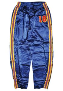 1956-57 Larry Costello Philadelphia Warriors Worn Satin Warm-Up Pants