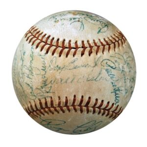 1956 Autographed Yankees & 1956 Autographed Dodgers Baseballs