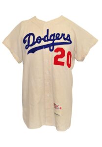 1956 Brooklyn Dodgers Team-Issued Extra Home Flannel Jersey