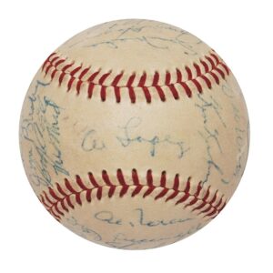 1956 Cleveland Indians Team Signed Baseball