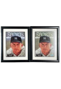 1956 Mickey Mantle Autographed “Sports Illustrated” Magazine Framed Displays