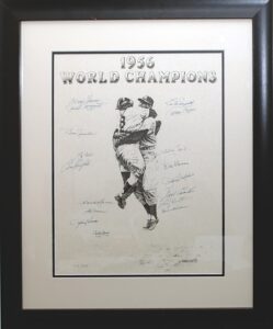 1956 New York Yankees World Champions Autographed Limited Edition Framed Print