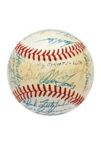 1956 NY Giants Team Autographed Baseball