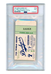 1956 NY Yankees v BK Dodgers World Series GM. 7 Ticket Stub