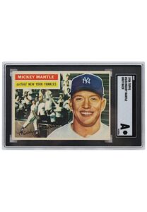 1956 Topps Mickey Mantle #135 Gray Back