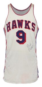 1957-1958 Bob Pettit St. Louis Hawks Game-Used & Autographed Home Jersey (JSA) (Pettit LOA) (Championship Season)