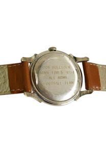 1957 Army Times “All-Army” Football Team Watch Presented To Don Holleder & 1955 Army vs Navy Official Program & Game Ticket