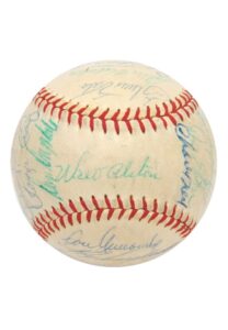 1957 Brooklyn Dodgers Team Autographed Baseball