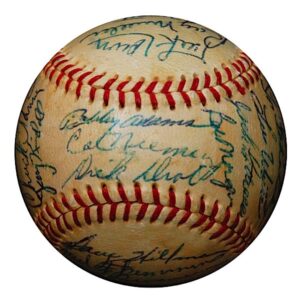 1957 Chicago Cubs Team Autographed Baseball