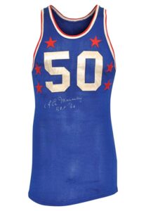 1957 “Easy” Ed Macauley NBA All-Star Game-Used & Autographed Western Conference Jersey With Stirrups (3)(Full JSA LOA • Macauley Family LOA)